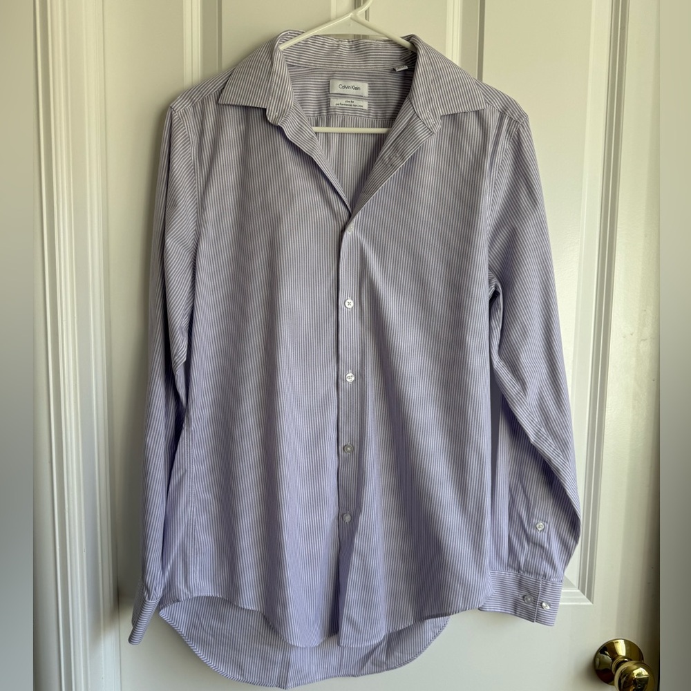 Calvin Klein Pin Striped Slim Fit Men's Shirt